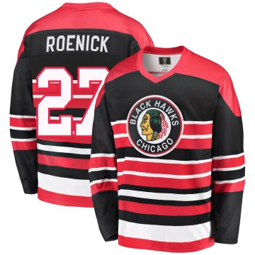 Fanatics Branded Chicago Blackhawks Men's Jeremy Roenick Premier Red/Black Breakaway Heritage NHL Jersey