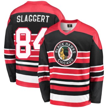 Fanatics Branded Chicago Blackhawks Men's Landon Slaggert Premier Red/Black Breakaway Heritage NHL Jersey