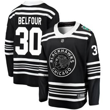 Fanatics Branded Chicago Blackhawks Youth ED Belfour Breakaway Black 2019 Winter Classic NHL Jersey