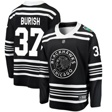 Fanatics Branded Chicago Blackhawks Youth Adam Burish Breakaway Black 2019 Winter Classic NHL Jersey