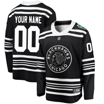 Fanatics Branded Chicago Blackhawks Youth Custom Breakaway Black Custom 2019 Winter Classic NHL Jersey