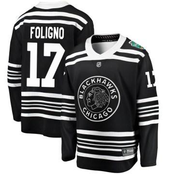 Fanatics Branded Chicago Blackhawks Youth Nick Foligno Breakaway Black 2019 Winter Classic NHL Jersey