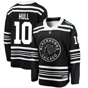 Fanatics Branded Chicago Blackhawks Youth Dennis Hull Breakaway Black 2019 Winter Classic NHL Jersey