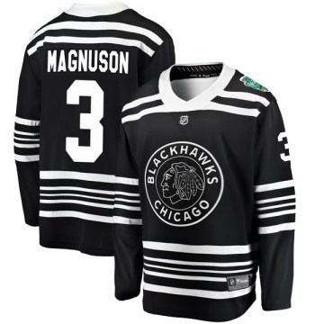 Fanatics Branded Chicago Blackhawks Youth Keith Magnuson Breakaway Black 2019 Winter Classic NHL Jersey