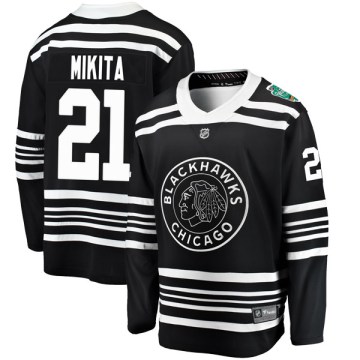 Fanatics Branded Chicago Blackhawks Youth Stan Mikita Breakaway Black 2019 Winter Classic NHL Jersey