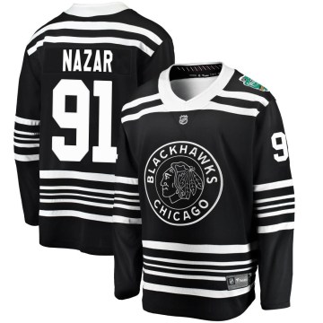 Fanatics Branded Chicago Blackhawks Youth Frank Nazar Breakaway Black 2019 Winter Classic NHL Jersey