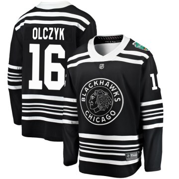 Fanatics Branded Chicago Blackhawks Youth Ed Olczyk Breakaway Black 2019 Winter Classic NHL Jersey