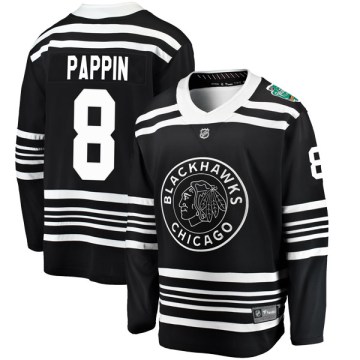 Fanatics Branded Chicago Blackhawks Youth Jim Pappin Breakaway Black 2019 Winter Classic NHL Jersey