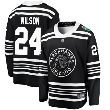 Fanatics Branded Chicago Blackhawks Youth Doug Wilson Breakaway Black 2019 Winter Classic NHL Jersey