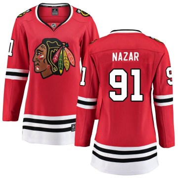 Fanatics Branded Chicago Blackhawks Women's Frank Nazar Breakaway Red Home NHL Jersey