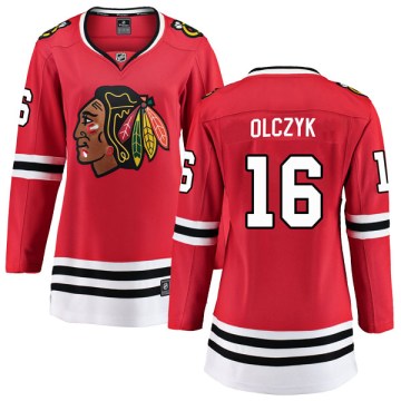 Fanatics Branded Chicago Blackhawks Women's Ed Olczyk Breakaway Red Home NHL Jersey