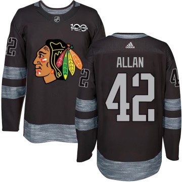 Chicago Blackhawks Men's Nolan Allan Authentic Black 1917-2017 100th Anniversary NHL Jersey