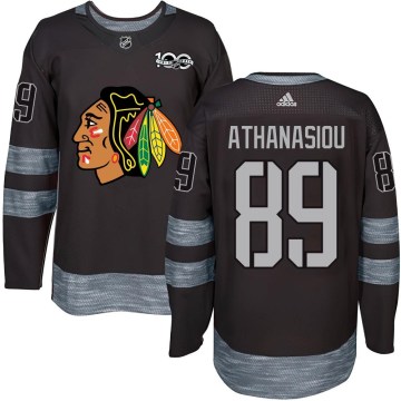 Chicago Blackhawks Men's Andreas Athanasiou Authentic Black 1917-2017 100th Anniversary NHL Jersey