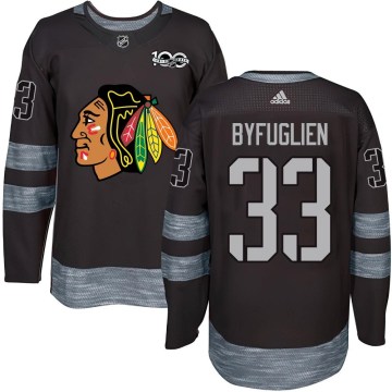 Chicago Blackhawks Youth Dustin Byfuglien Authentic Black 1917-2017 100th Anniversary NHL Jersey