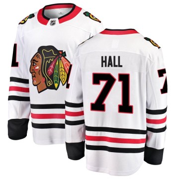 Fanatics Branded Chicago Blackhawks Youth Taylor Hall Breakaway White Away NHL Jersey