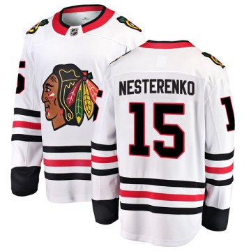 Fanatics Branded Chicago Blackhawks Youth Eric Nesterenko Breakaway White Away NHL Jersey