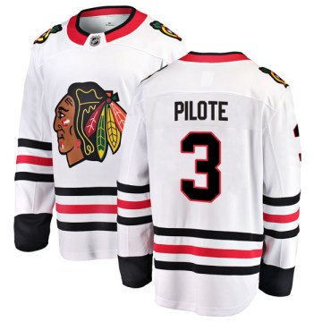 Fanatics Branded Chicago Blackhawks Youth Pierre Pilote Breakaway White Away NHL Jersey
