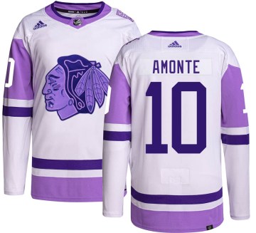 Adidas Chicago Blackhawks Youth Tony Amonte Authentic Hockey Fights Cancer NHL Jersey