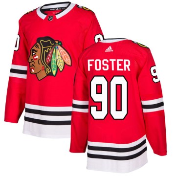 Adidas Chicago Blackhawks Youth Scott Foster Authentic Red Home NHL Jersey