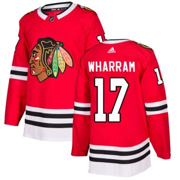 Adidas Chicago Blackhawks Youth Kenny Wharram Authentic Red Home NHL Jersey