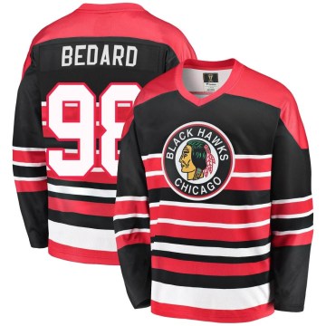 Fanatics Branded Chicago Blackhawks Youth Connor Bedard Premier Red/Black Breakaway Heritage NHL Jersey
