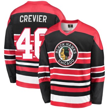 Fanatics Branded Chicago Blackhawks Youth Louis Crevier Premier Red/Black Breakaway Heritage NHL Jersey