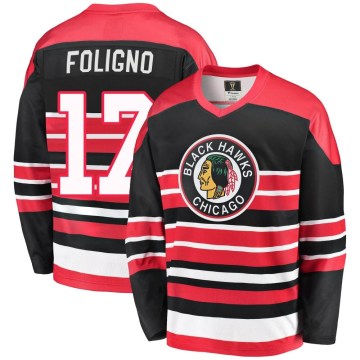 Fanatics Branded Chicago Blackhawks Youth Nick Foligno Premier Red/Black Breakaway Heritage NHL Jersey